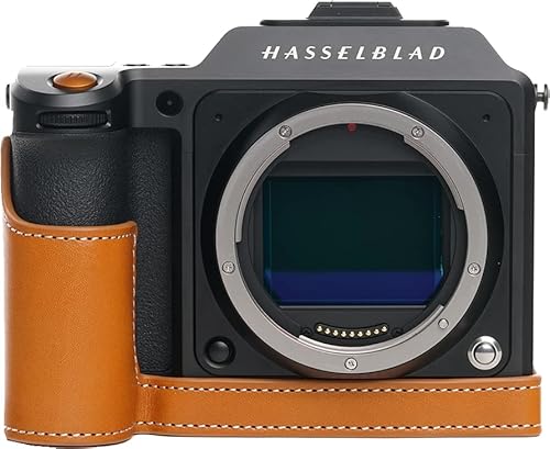Zakao - Funda para cámara Hasselblad X2D 100C, hecha a mano, de piel auténtica, con apertura inferior y correa de mano, Amarillo, Estuche de belleza