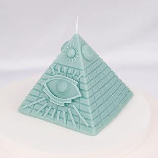Pyramid Shape Healing Scented Candle,Eye of Providence Purify Spiritual Soy Wax Essential Oil Chakra Aroma Candle for Wedding Anniversaries Birthday Holiday Gift,Prefect for Meditation Relief-Blue