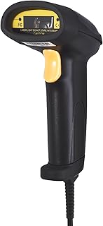 Barcode Scanner USB Barcode Reader Long Range High Speed Optical Barcode Scanner Compatible with Win10 Win7 Win8.1 Linux etc