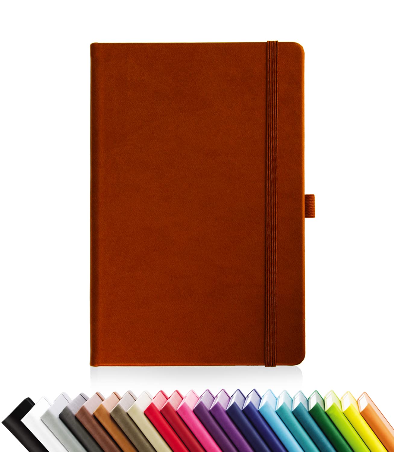 Vante A5 Lined Notebook Notepad Journal Diary with 160 pages/80gsm in Premium Vegan Leather Hardcover , Pen Loop , Burgundy , ( CU-COC-807273-GC , FSC MIX)