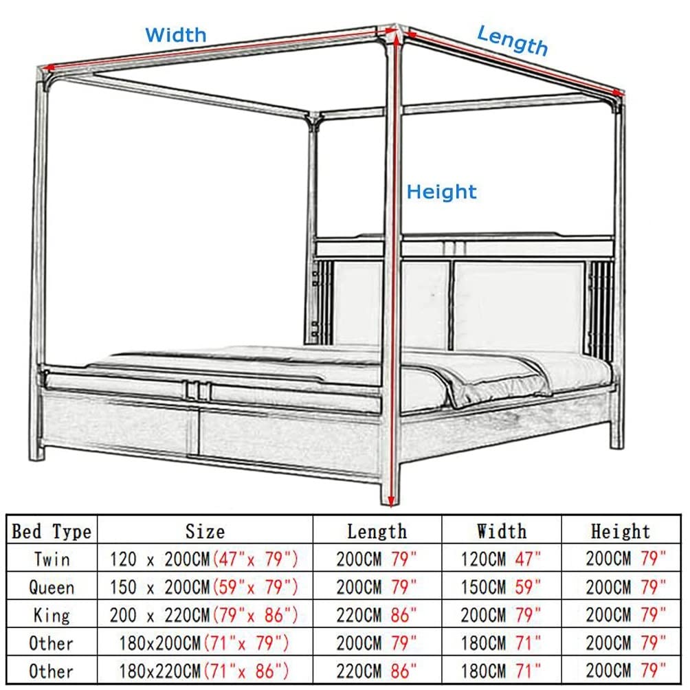 CXKJP Doseles para Cama Mosquitera con Dosel De Cama De Verano para Cama Doble Individual, Juego De Soporte para Cortina De Cama De Encaje para Decoración De Dormitorio De Princesa, Fácil De Instalar