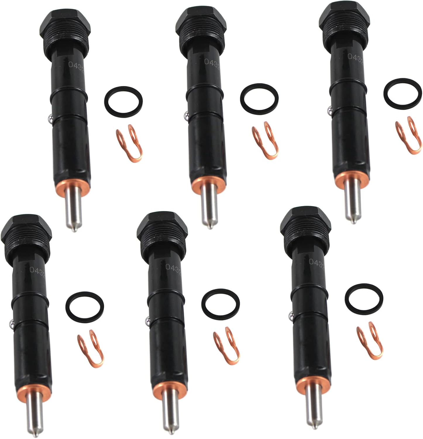 0432133864 6Pcs Fuel Injectors fit for 300 Marine Injectors 12 Valve 5.9L +50HP High Performance Fuel Injectors Parts