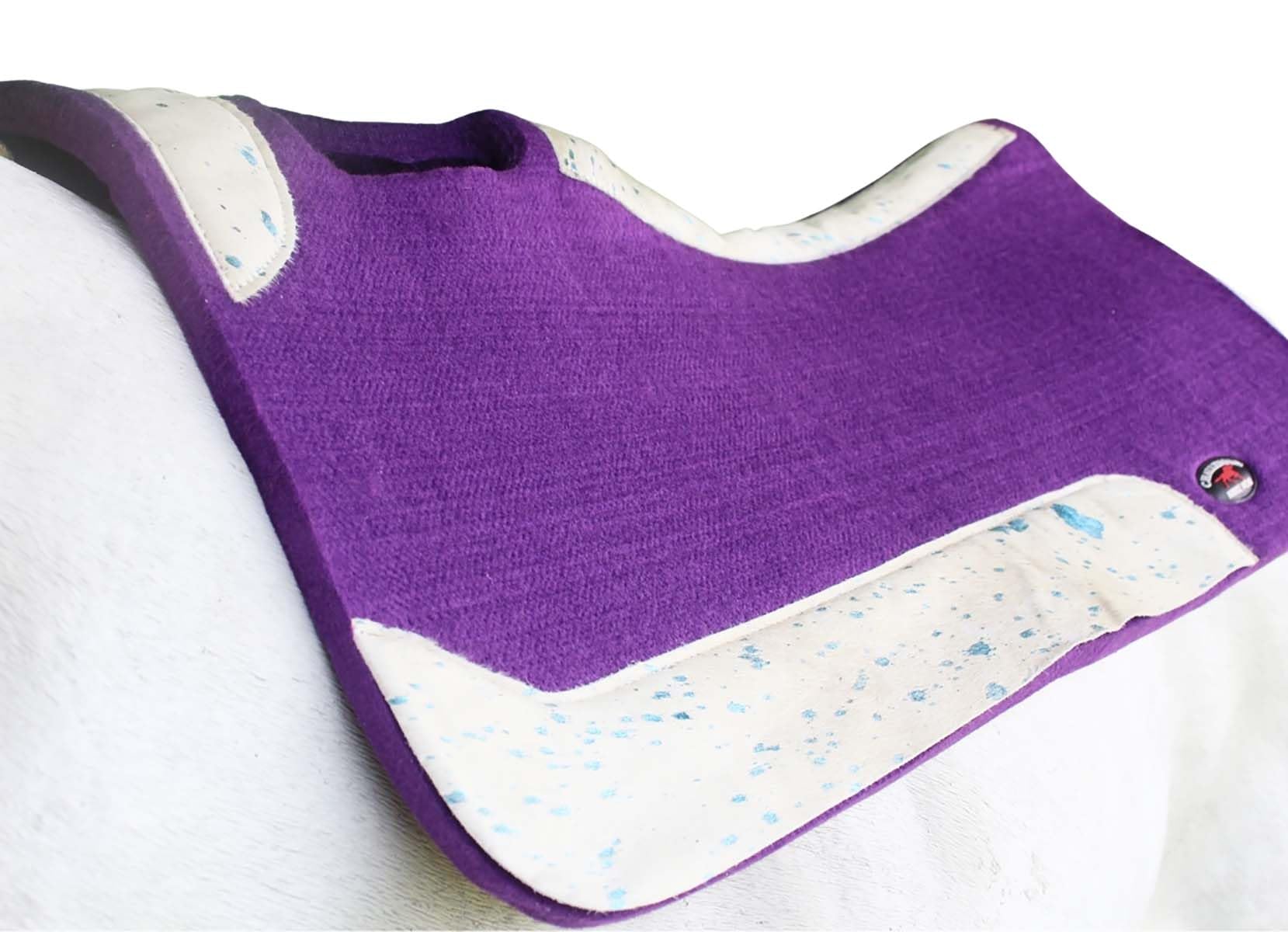 CHALLENGER Horse 39232PR - Sottosella terapeutica in feltro di lana, 81 x 76 cm, colore: Viola