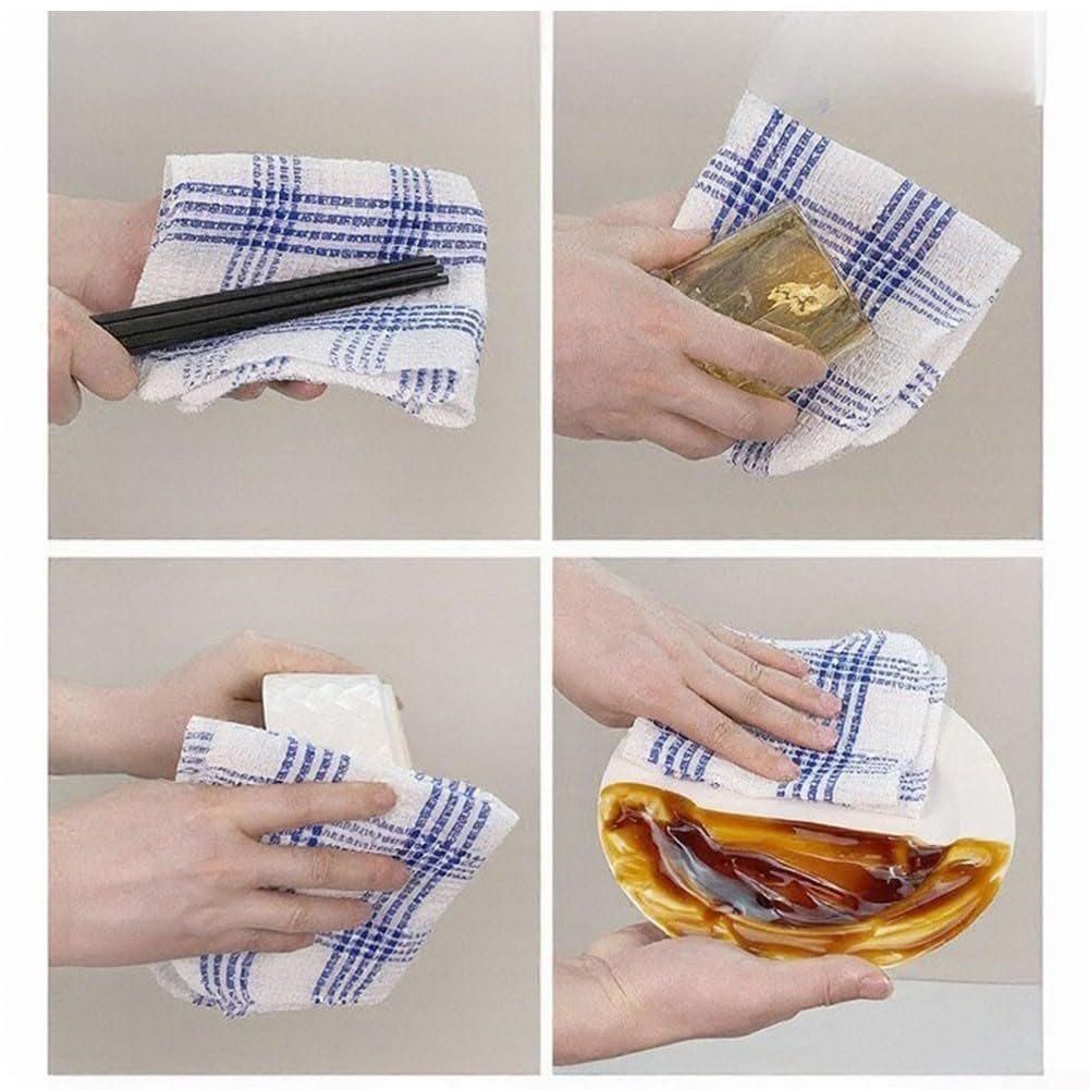 Strofinacci assorbenti in microfibra per il lavaggio della cucina Riutilizzabili Stracci di pulizia Asciugamani per strofinare pentole e articoli per la casa in vetro Set da dieci pezzi