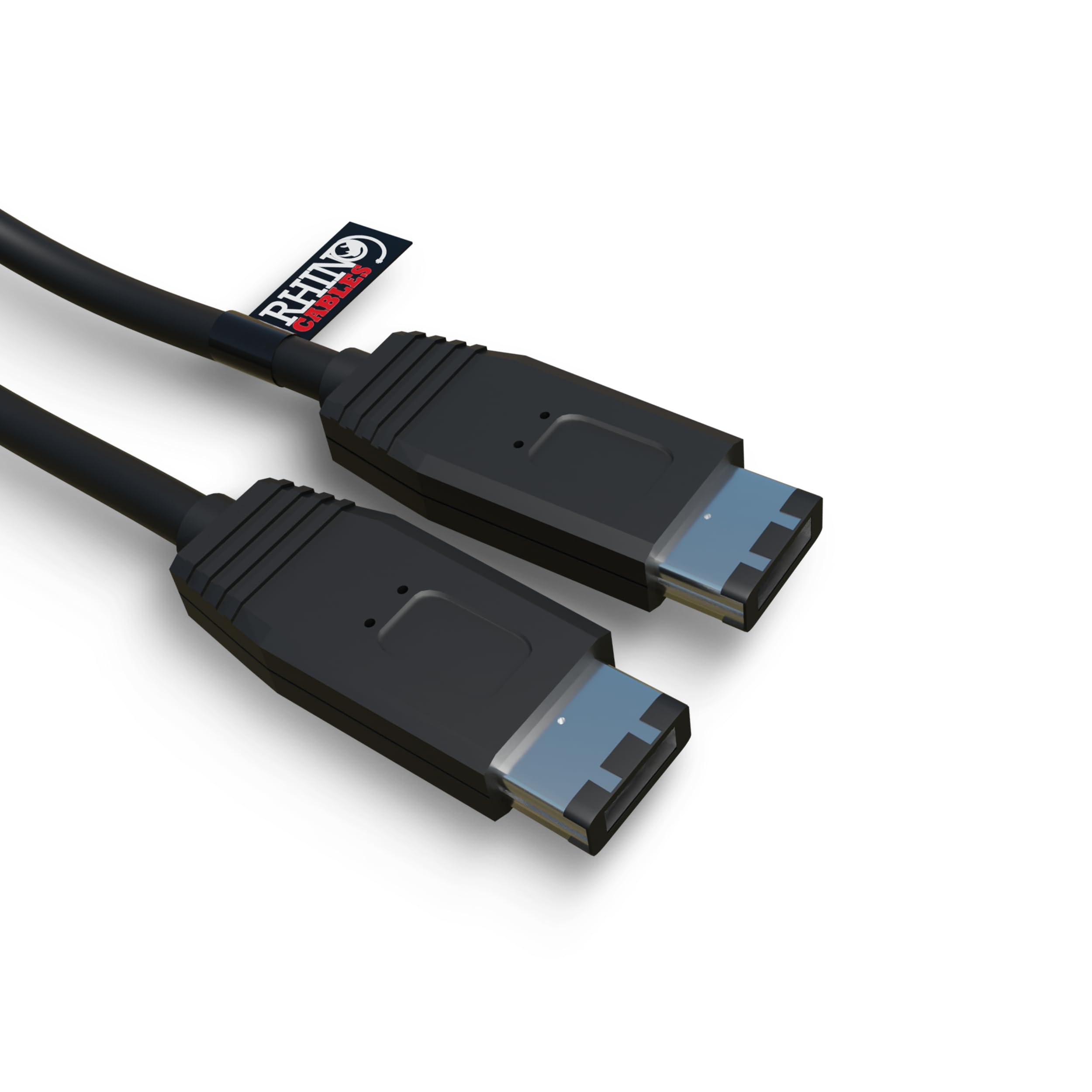 rhinocables FireWire 6-Pin to 6-Pin Cable | IEEE 1394A for Digital Video Transfer - Plug & Play DV Lead for PCs, External Drives, Printers & Legacy AV Devices | 1m, 2m, 3m or 5m Options (3m)