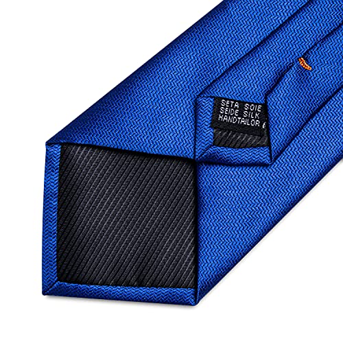 Image of DiBanGu Silk Ties for Men Necktie and Lapel Pin Brooch Set Formal Woven Paisley Plaid Striped Solid Tie Wedding Party