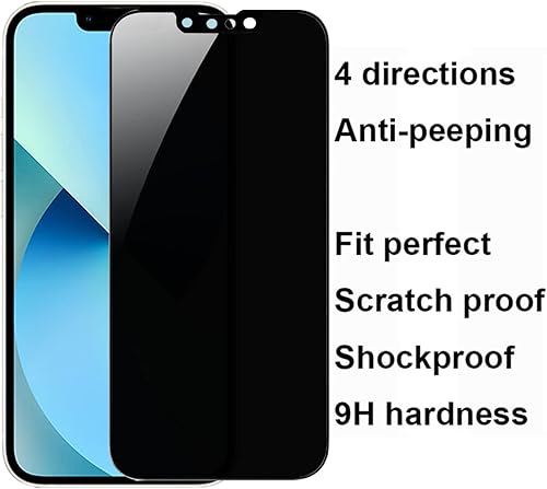 Miniatura 10 de Paquete de 2 vidrios templados de privacidad de 360 grados para iPhone XiPhone XSiPhone 11 Pro Anti-espía 4 direcciones Protector de pantalla 4