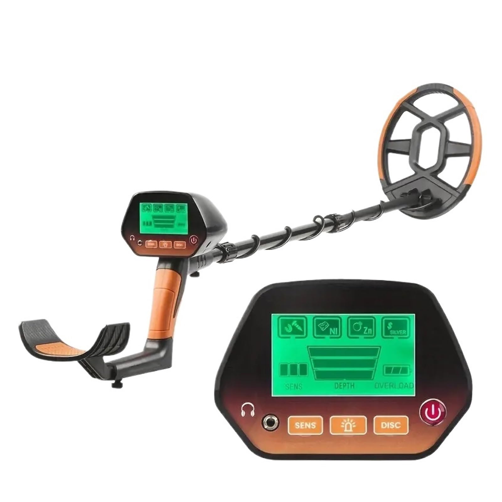 JKJZSALJ Md-4072 Metal Detector Underground Gold Detector High Accuracy Metal Finder Waterproof Search Coil Seeker Treasure High Accuracy