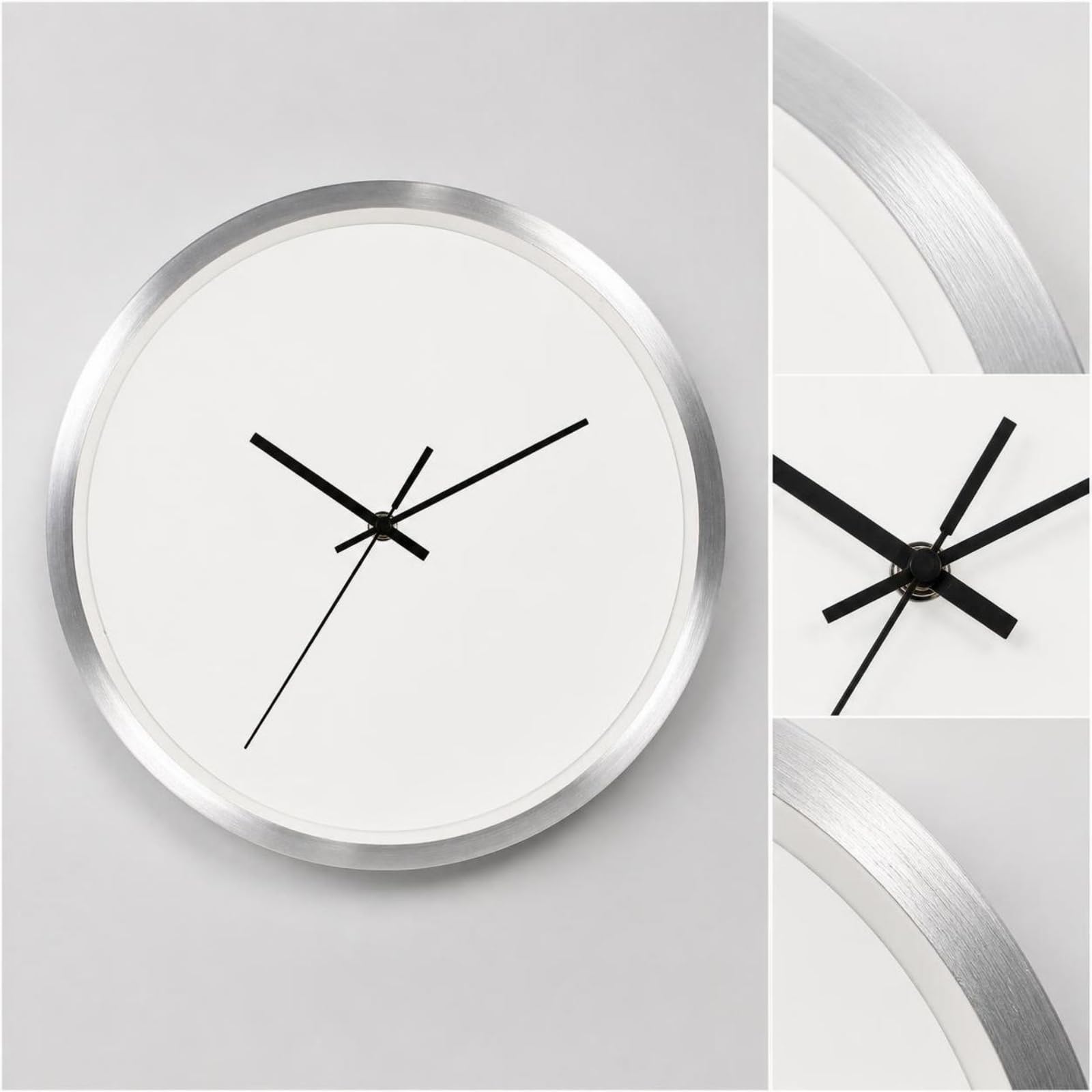 Horloge à Mécanisme Silencieuse, Argent