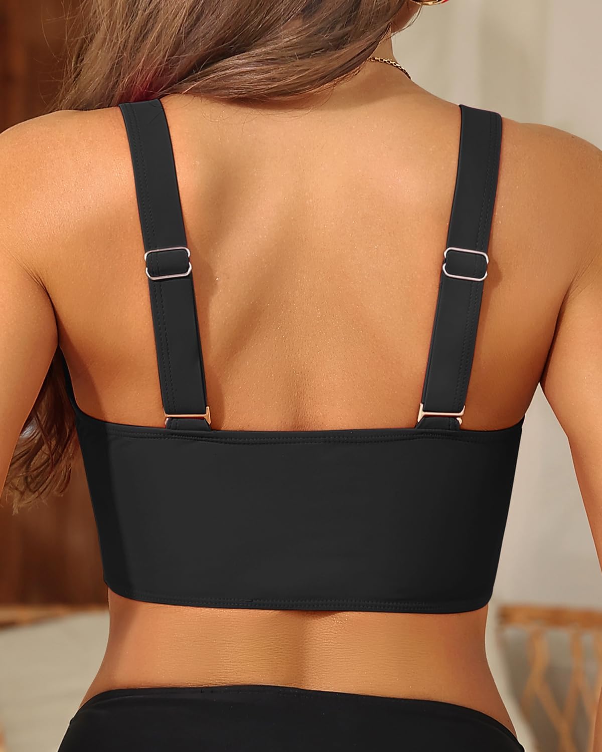 Women's Bikini Top - Supportive Swimsuit for Large Bust - 2025 Cut Out Twist Swim Top - Image 2