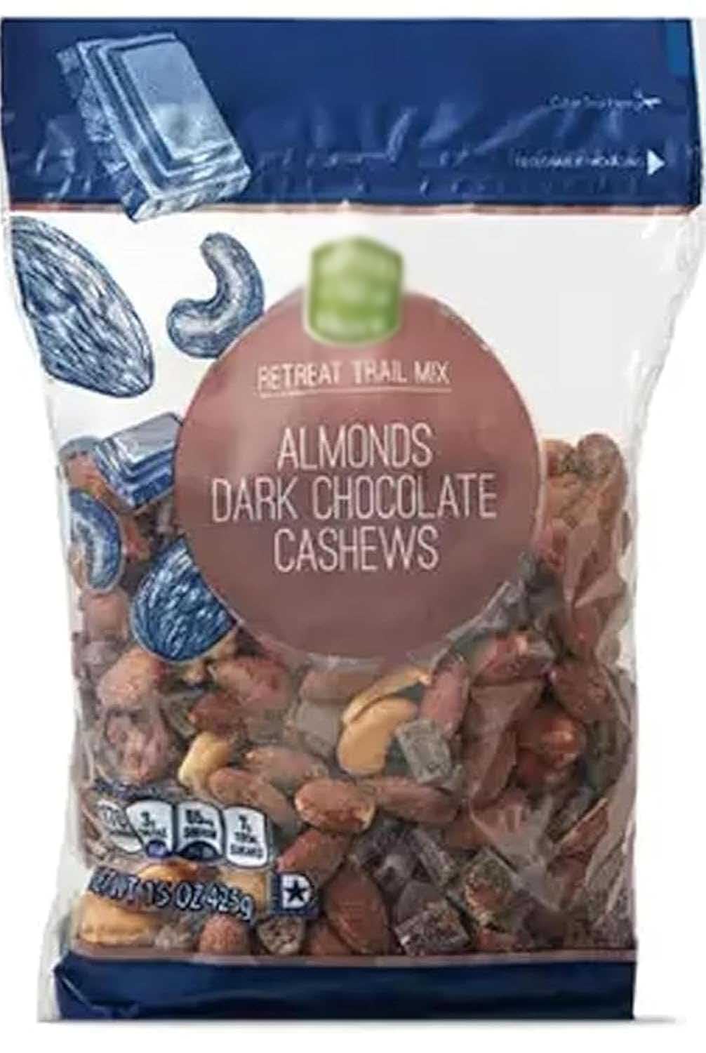 Retreat Gluten Free Trail Mix With Dark Chocolate Almonds and Cashews, Snack Snacking Food Treat, Southern 15oz Grove Bag