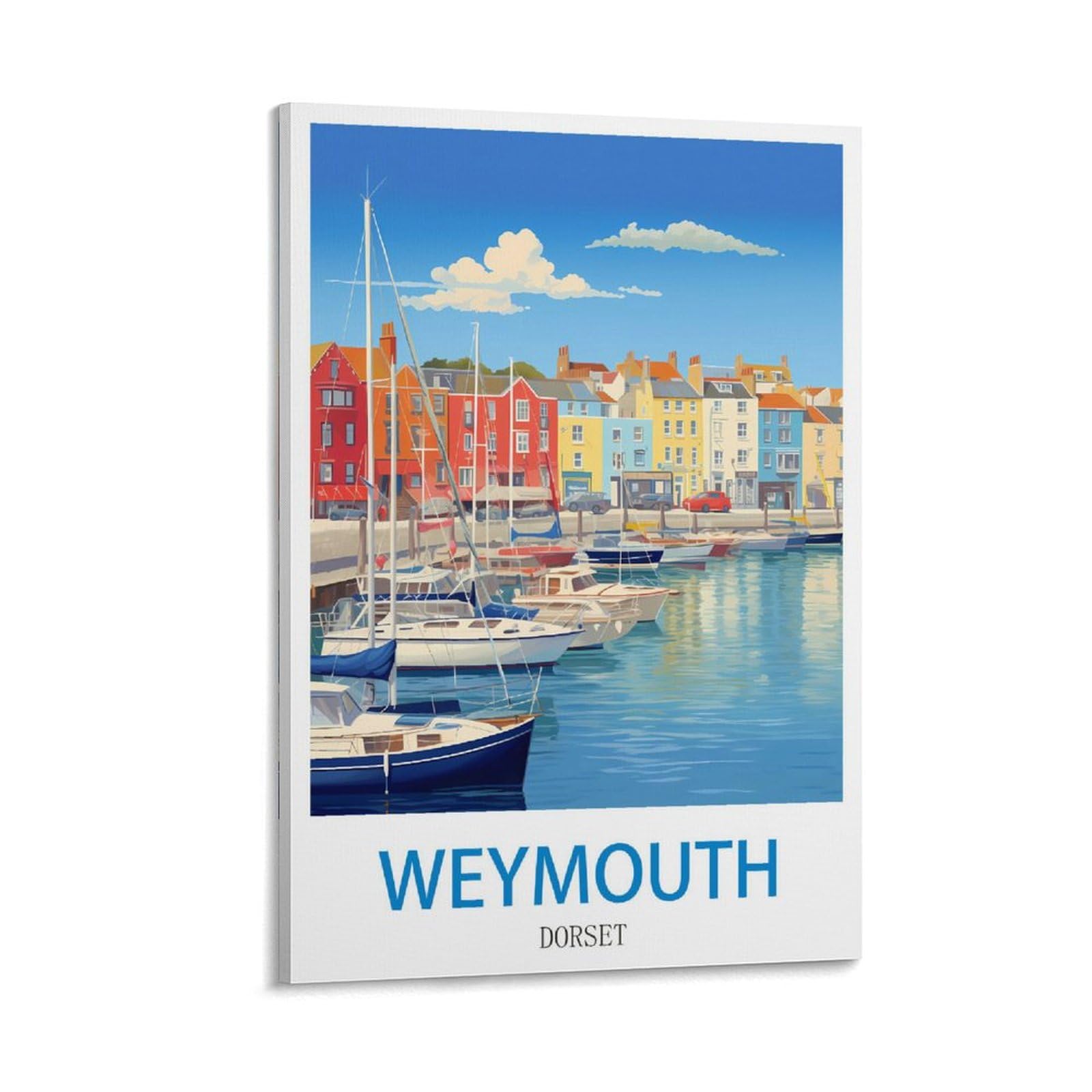 HeyBox Weymouth Dorset Vintage Travel Posters 12x18inch(30x45cm) Canvas Prints Wall Art Paintings for Home Office Living Room Decor