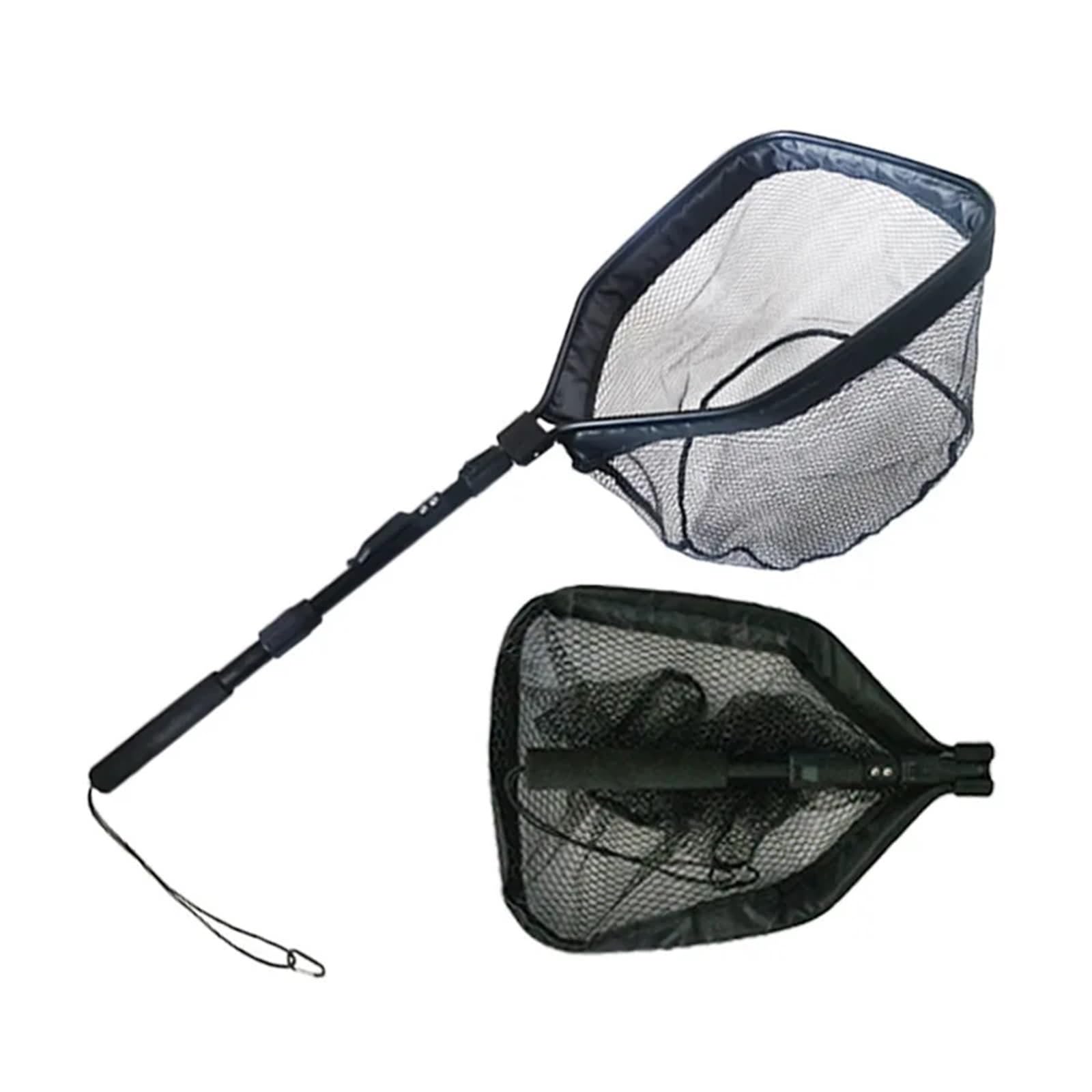 Rete Da Sbarco Telescopica Guadino telescopico di grandi dimensioni Pesca pieghevole Strumenti for pesca a mosca in lega di alluminio Trappola for rete di fusione con asta pieghevole a rete piccola Re