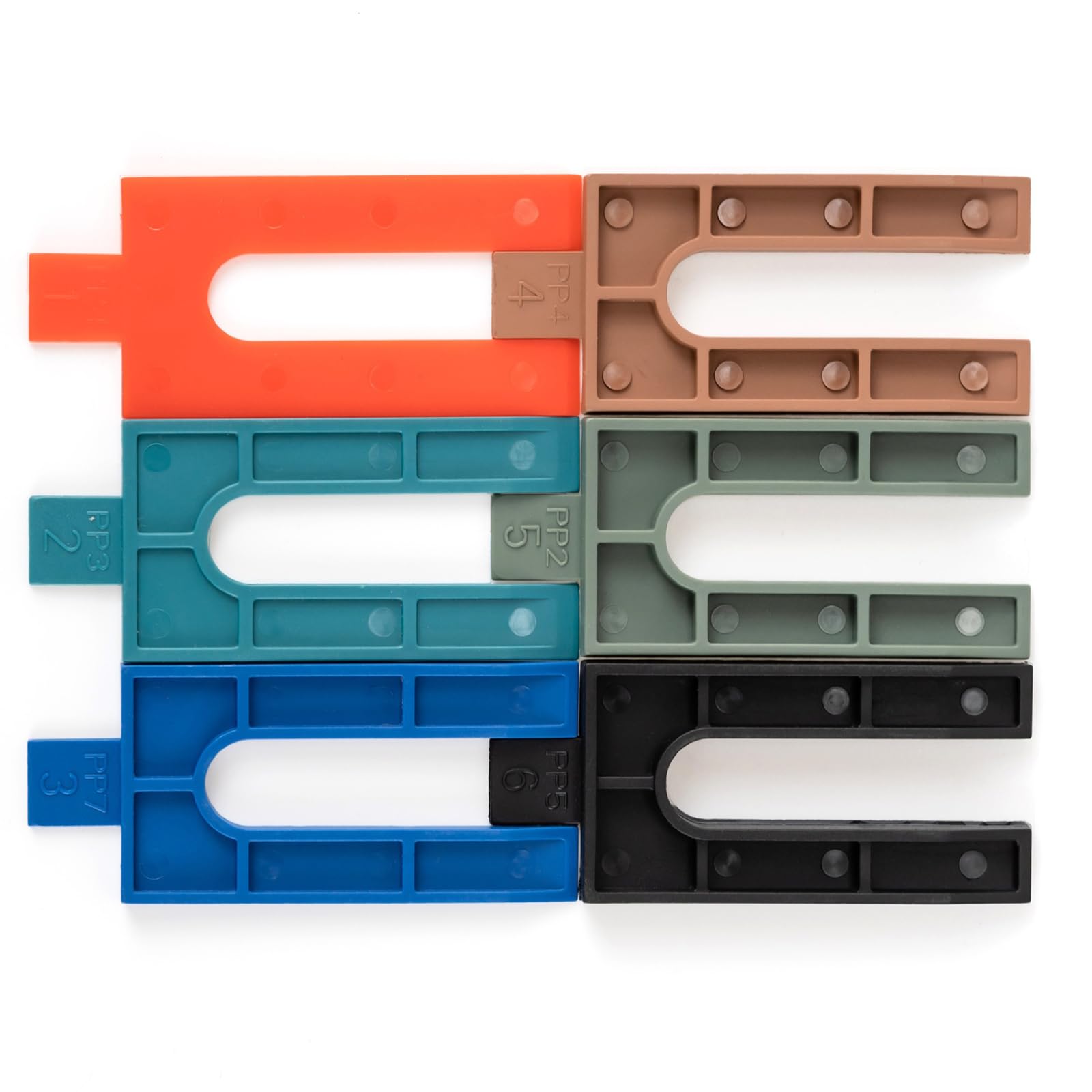 Lot de 150 entretoises en plastique pour cloison sèche, cales de vitrage en forme de U, cales, entretoises pour montage de fenêtre, lattes, cales de fenêtre de 1 à 6 mm