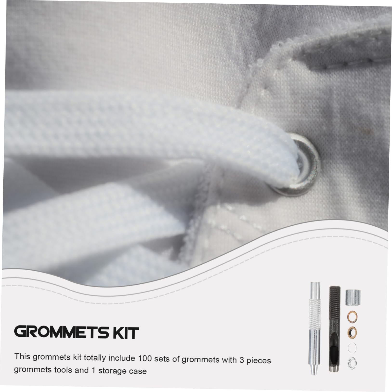 EXCEART 200pezzi Kit Di Occhielli Metallici Strumenti Per Fai Te Per Scarpe Abbigliamento e Progetti Creativi
