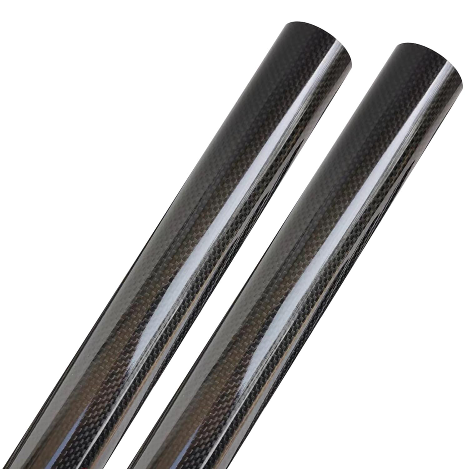 Rura z włókna węglowego, 2/3 paczki Puste rurki z włókna węglowego 3K Błyszczące czarne Wiele rozmiarów dla robotyki Drony DIY(Black-2pcs,6x3x1000mm)