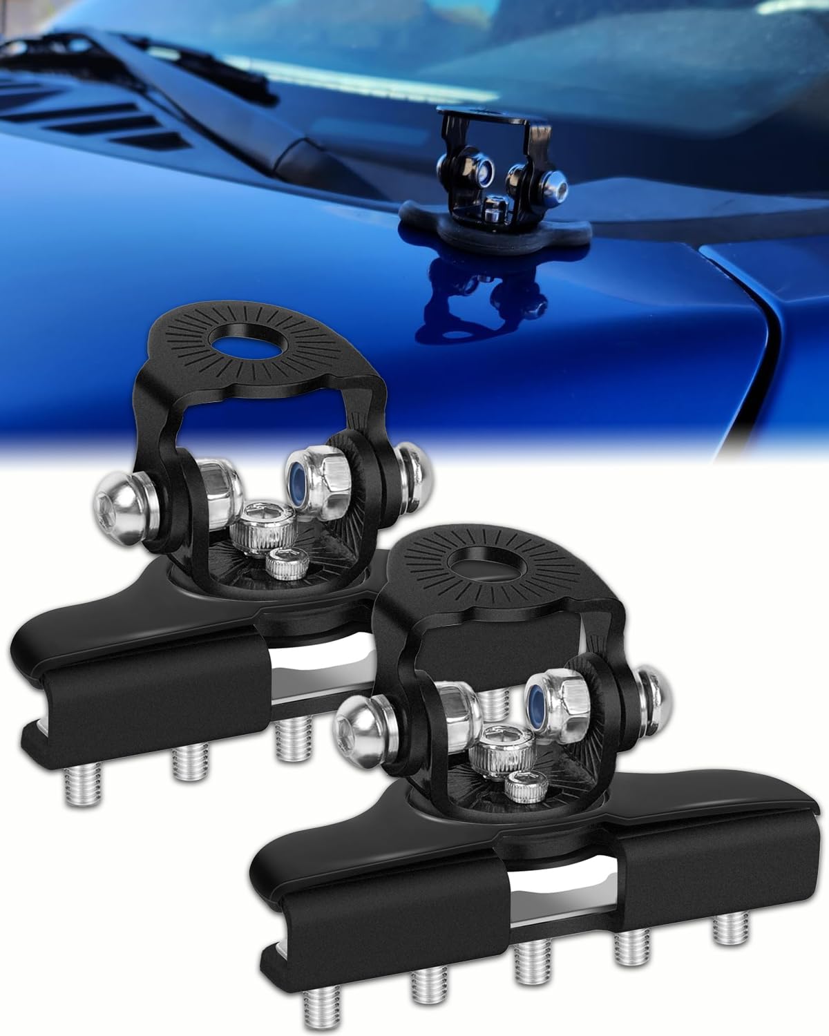 Uchwyty oświetleniowe LED, ze stali nierdzewnej 304, uniwersalne wsporniki montażowe LED, regulowane, nie trzeba wiercić, zacisk kaptura, uchwyt na oświetlenie robocze do samochodów terenowych