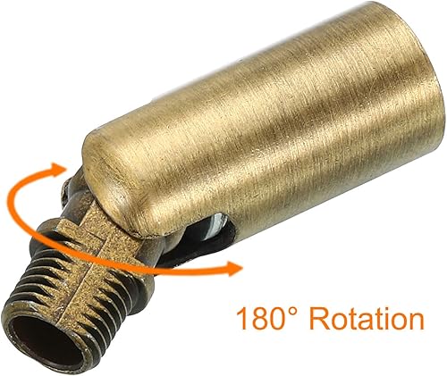 Miniatura 4 de PATIKIL Adaptador de luz de techo inclinado, paquete de 5 lámparas de araña de rosca M10 de 180 grados, adaptador de iluminación colgante de techo