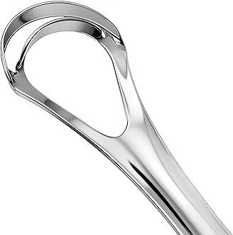 G.CATACC Metal Tongue Scraper for Adults & Kids, Stainless Steel Tongue Cleaner Scrubber for Oral Care - Reduce Bad Breath