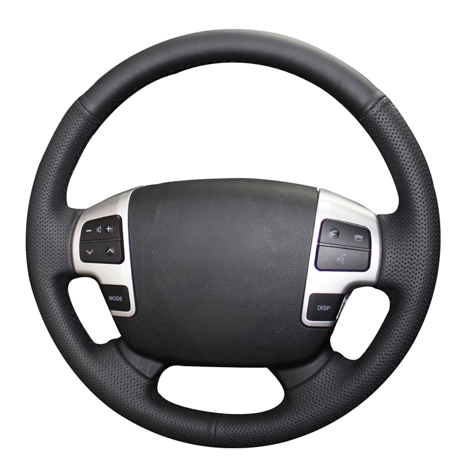 MEWANT Funda para volante de coche de piel de microfibra negra para Toyota Land Cruiser 2008-2015 / Tundra 2007-2013 / Sequoia 2008-2014