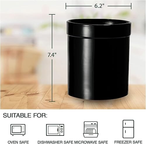 Miniatura 2 de MEIGUI Soporte de cerámica para utensilios de cocina, soporte grande para utensilios de cocina, organizador de utensilios de cocina para encimera,