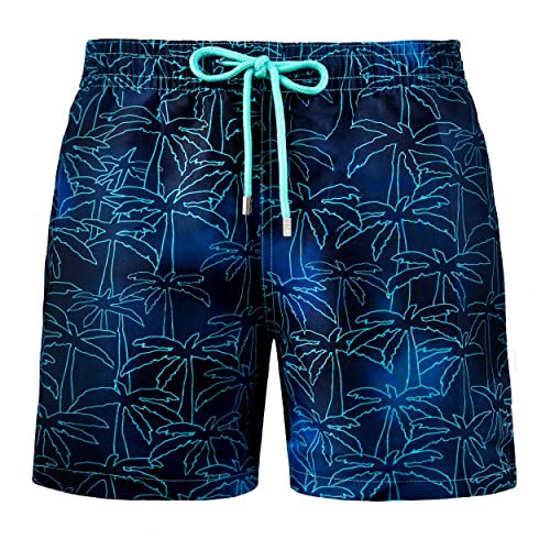 Capelle Miami Men's Luxury Swim Shorts- Foggy Palms2