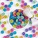 200pcs Glowing Solar Luminous Smile Face Beads Mixed Acrylic Glow in The Dark Happy Face Beads Charms with Rope for DIY Jewelry Craft Making Party Decoration (Luminous)