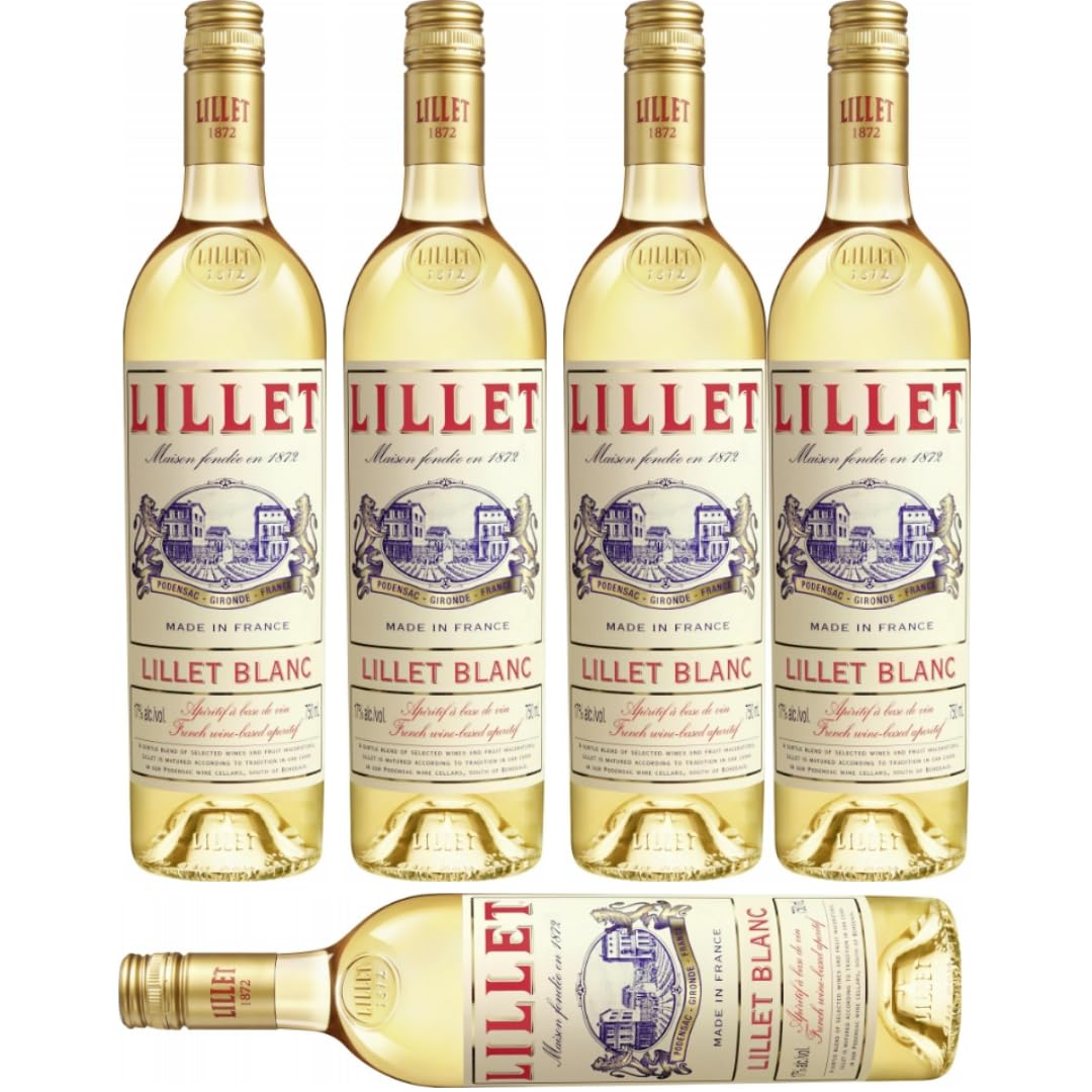 Lillet blanc Apéritif de France Aperitif auf Weinbasis 750 Milliliter x 5 STÜCK