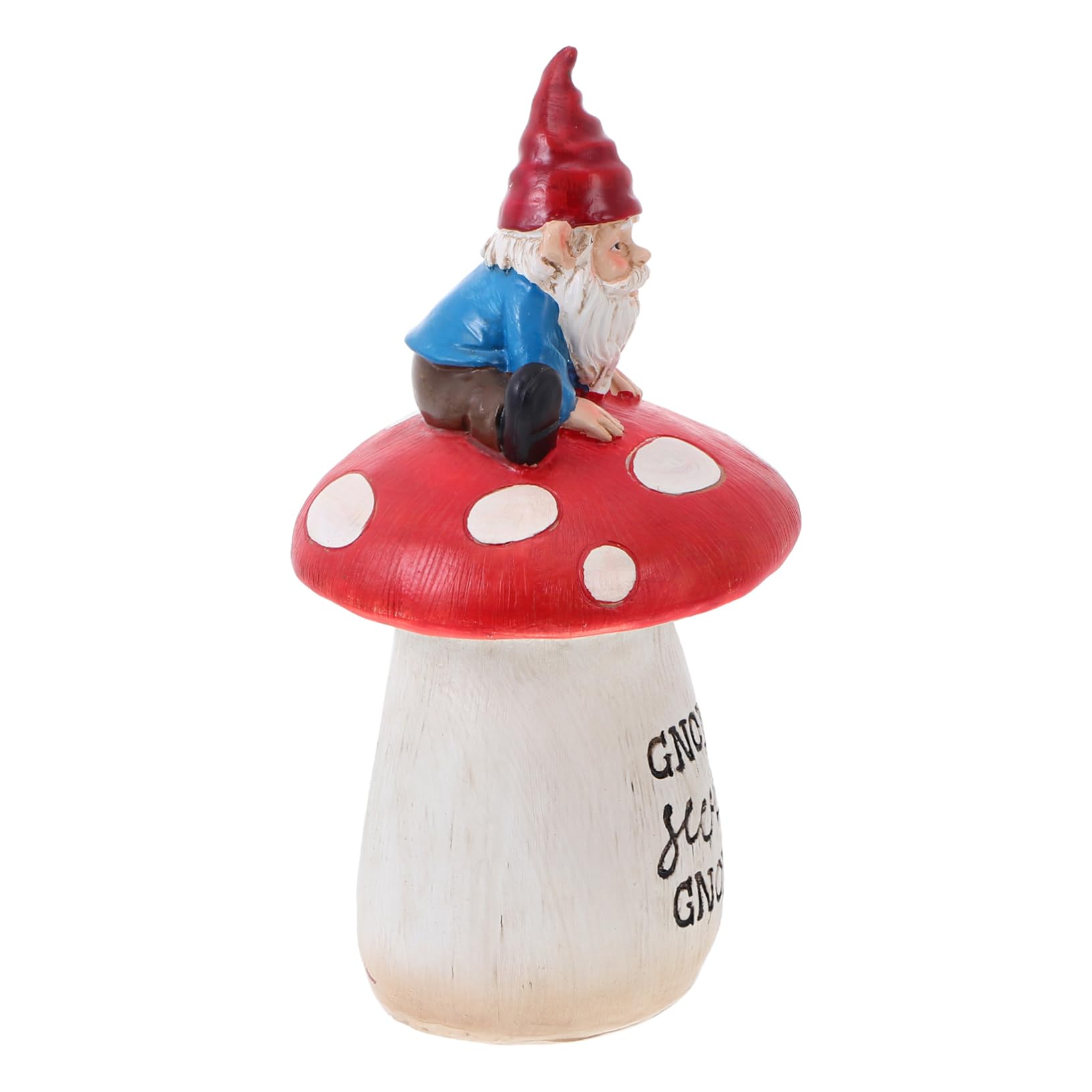 Figurine de gnome sculpture champignon extérieur : idée cadeau déco originale