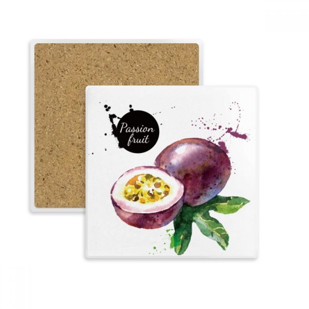 Coaster Fruit de la Passion carré dessous de verre absorbant pour boisson