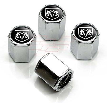 Purchase Logo Caps Dodge Ram Logo Valve Stem Caps - Chrome Plated In - Foto 2
