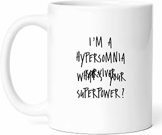 Hypersomnia Awareness Mug - Excessive Sleepiness Coffee Cup - Sleep Researcher Funny Gift From Family - Disorder Tea Mugs - Health Condition Support Cups - 11 Oz Ceramic Gifts For Patients, Birthday