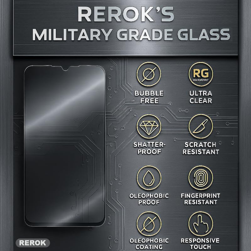 Image of Military-Grade Tempered Glass Screen Protector Compatible with Nothing Phone 2 [Pack of 2] | Edge-to-Edge, Oleophobic, Case Friendly, Easy Installation Kit