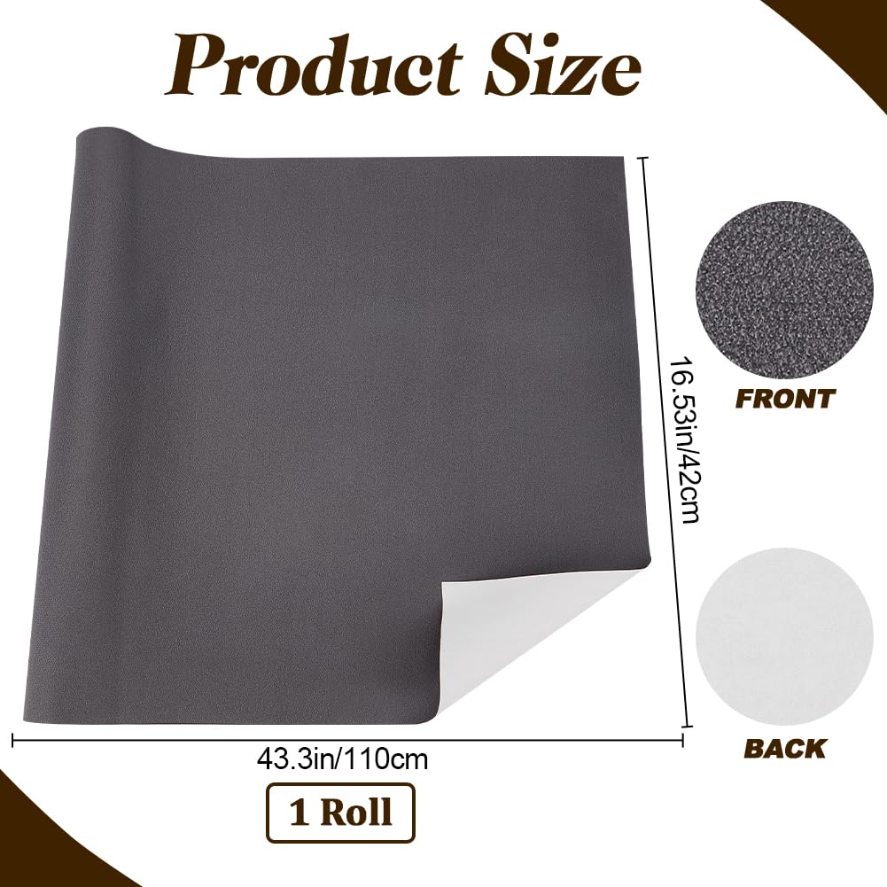 CRASPIRE 110x42cm Cloth Book Covers for Book Binding Fabric Surface Paper Backed Bookcover Notebook Wraps Grey Book Cloth Covering Protector Bookbinding Supplies for Books Album DIY Scrapbooking - Image 2