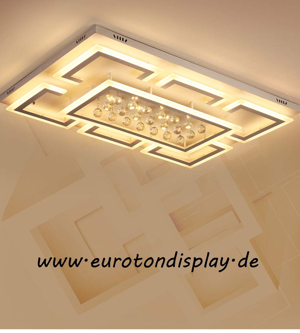 Lampa sufitowa LED NXW803 95 x 65 cm, z pilotem zdalnego sterowania, regulowana barwa światła/jasność, ściemniana, A+LED, lampa do salonu, lampa wisząca, lampa sufitowa (XW803-95 x 65 cm, 125 W)