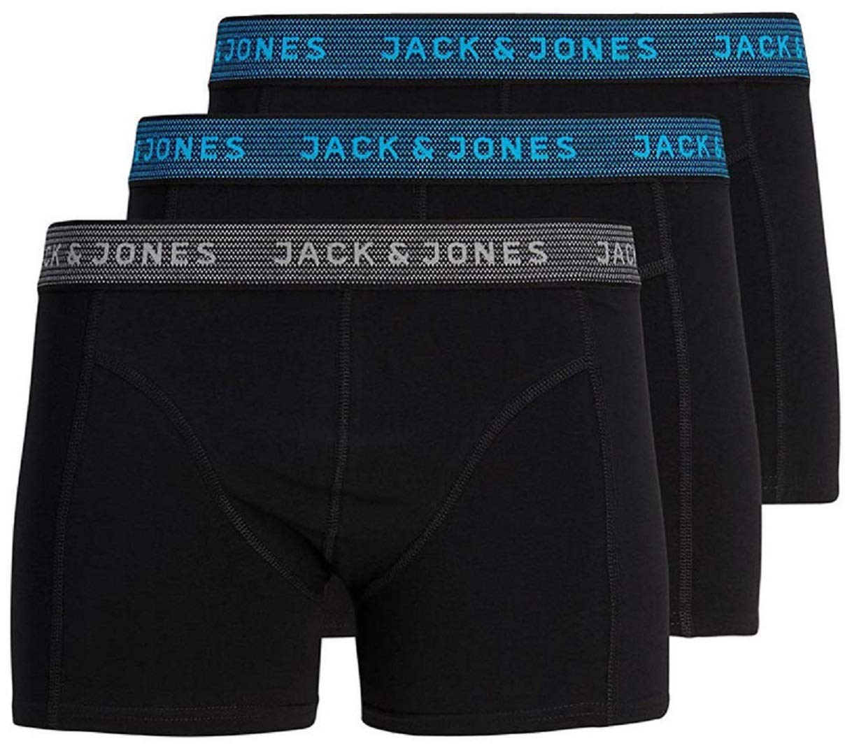 JACK & JONES men's plain boxer shorts - Blue - M