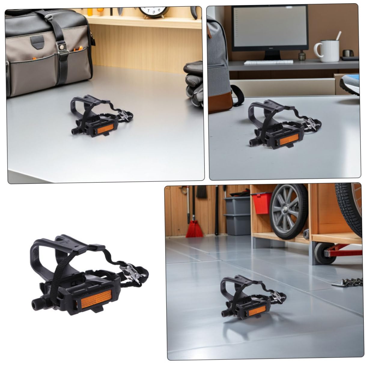 Abaodam 2pares Correas para De Bicicleta Correas Ajustables y Antideslizantes para Pies Accesorios De Nylon para Bicicletas De Ejercicio