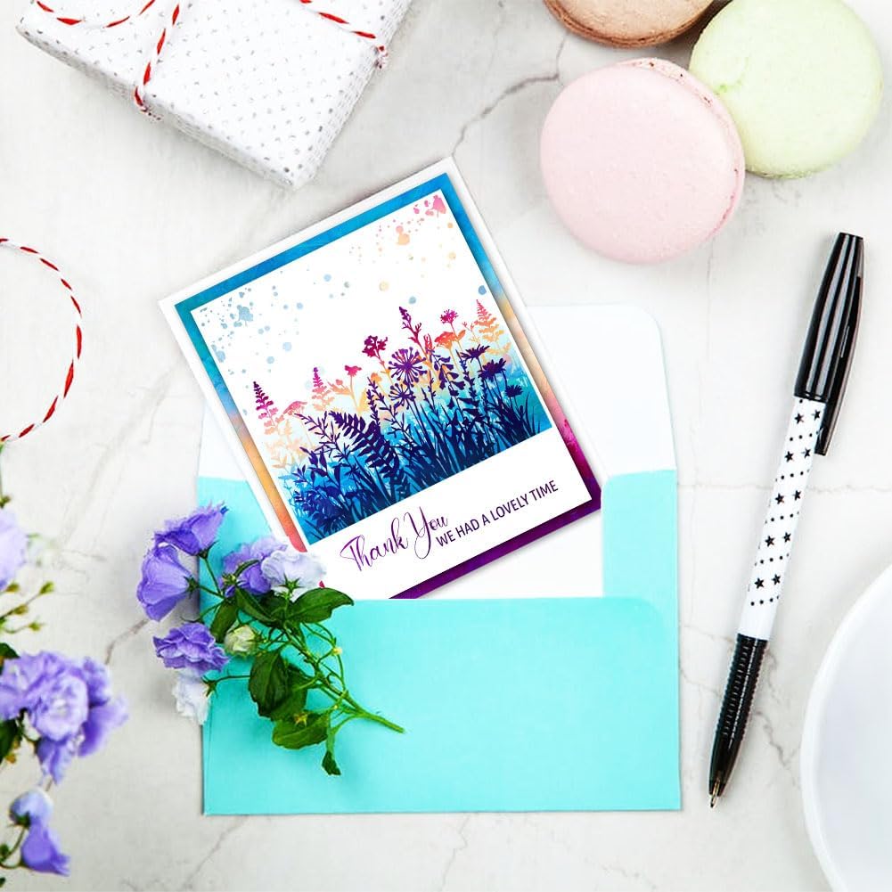 GLOBLELAND Flowers Leaves Silhouette Clear Stamps for DIY Scrapbooking Plants Background Silicone Stamp Seals Transparent Stamps for Cards Making Photo Album Journal Home Decoration 8.27×5.83inch