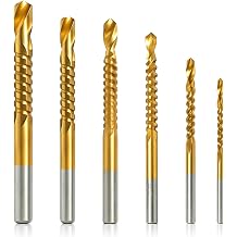 6Pcs Steel Drilling Twist Drill Bit Set, M35 Cobalt HSS 135 Split Point