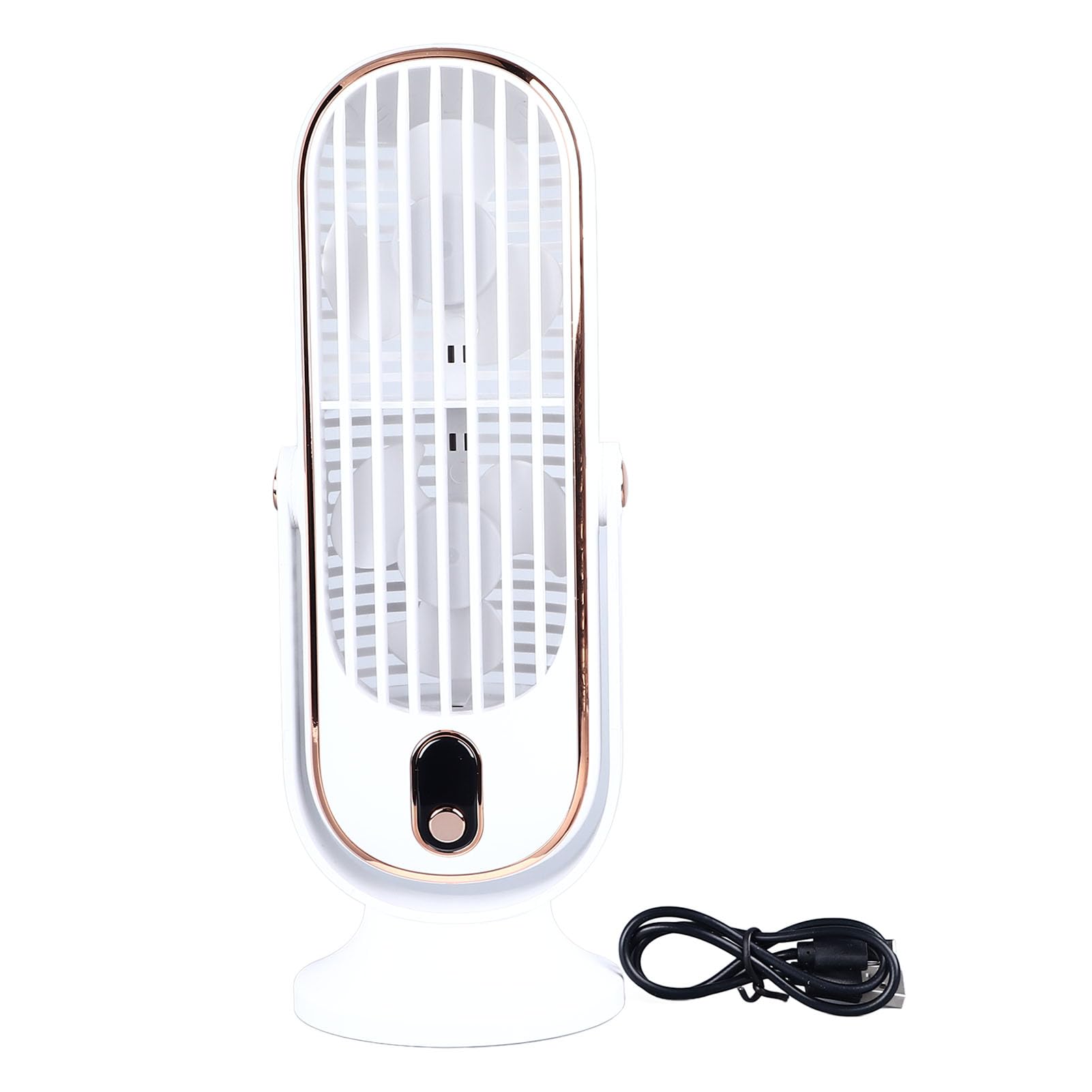 CHEOTIME Table Tower Fan, Portable USB Desk Fan 5 Gears Desktop Fans Quiet Small Personal Fan Brushless Motor Tower Fan Cooling Fan for Car Home