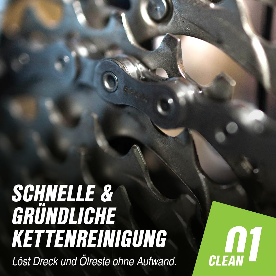 TUNAP SPORTS Fahrradreinigungs-Set Basic | Reiniger & Bürste | Antriebsreiniger & Kettenöl Ultimate für Rennrad, MTB & E-Bike | Perfekt für deine Bikepflege | Made in Germany | Bike Cleaning Kit