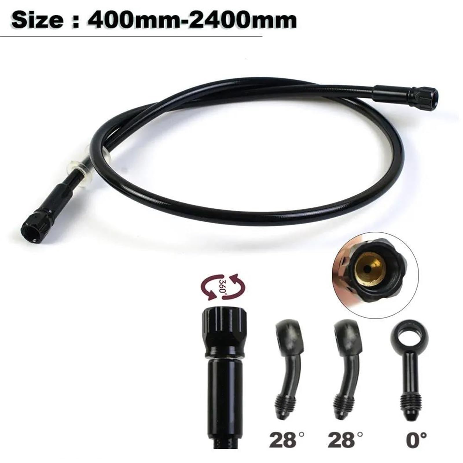 Tubo freno frizione Per ATV Pit Dirt Street Racing Bike Motocross Motocicletta Tubo Freno Per Moto Linea Intrecciata In Acciaio Inossidabile(2100mm)