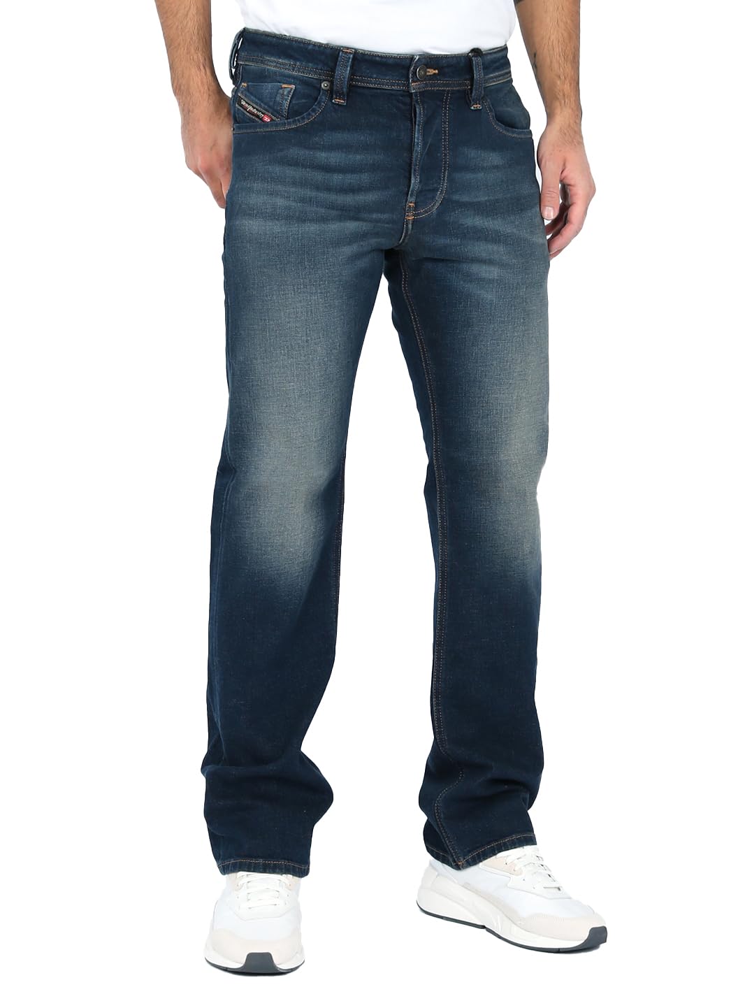 Diesel Men's Blue - Straight Fit Jeans - Larkee-X R19hn, 34 W/30 Large