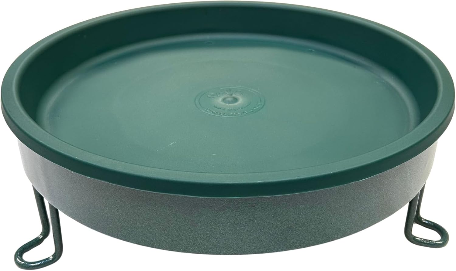 Premium Ground Level Bird Bath - Verdigris Green Floor Standing Bird Bath for Patio, Garden, or Deck - Black Steel Wire with Green Dish - Made in USA - Erva (BA5G)