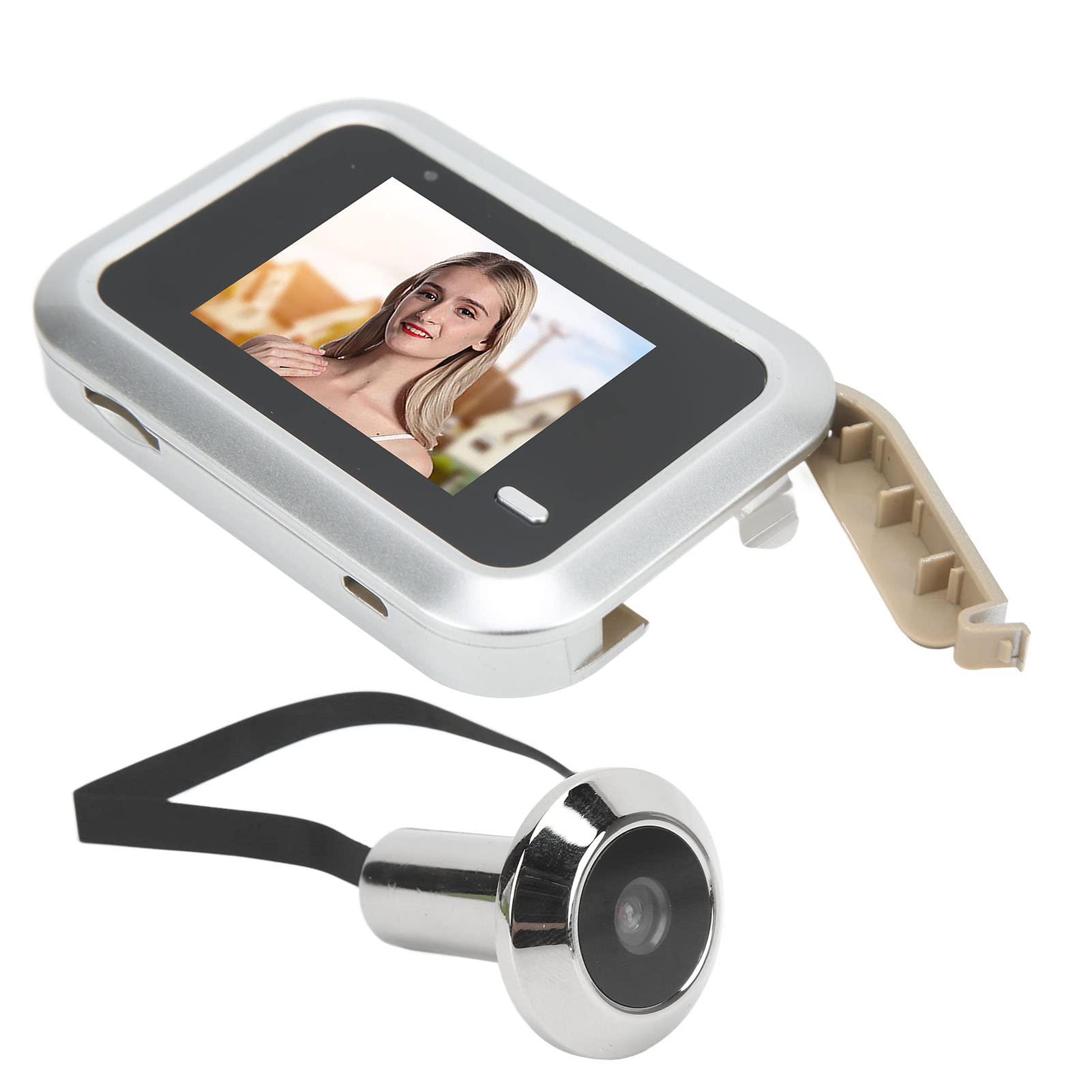 Video Doorbell System, FIFO Function 160 Degree Wide Angle Door Viewer Camera for Home Office Hotel