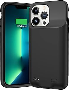 GDPower 2700mAh Li-ion Replacement,Battery Case for iPhone 13 Pro Max 8500mAh Portable Battery Pack Rechargeable Charger Case Compatible with iPhone 13 Pro Max