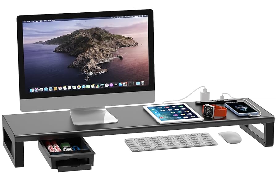 Apple - iMac/iMac Pro専用 USBポート付きモニタースタンド2 Satechi、SDカードリーダーやUSB Type-A/-Cポートを搭載したUSB