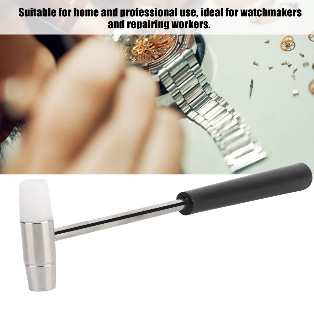 Mini Hammer, Jewelry Hammer Jewelry Watch Repair Hammer Mini Portable Metal Double Head Portable Hammer Repairing Tool (Type B)