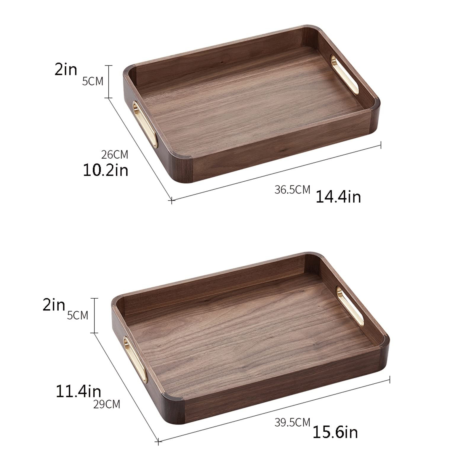 Bandejas Comida Bandeja de madera for servir con asa, bandeja de cama nido, bandeja de sofá for comer, trabajo, almacenamiento, decoración for dormitorio, cocina, sala de estar Bandejas de Servir ( Si