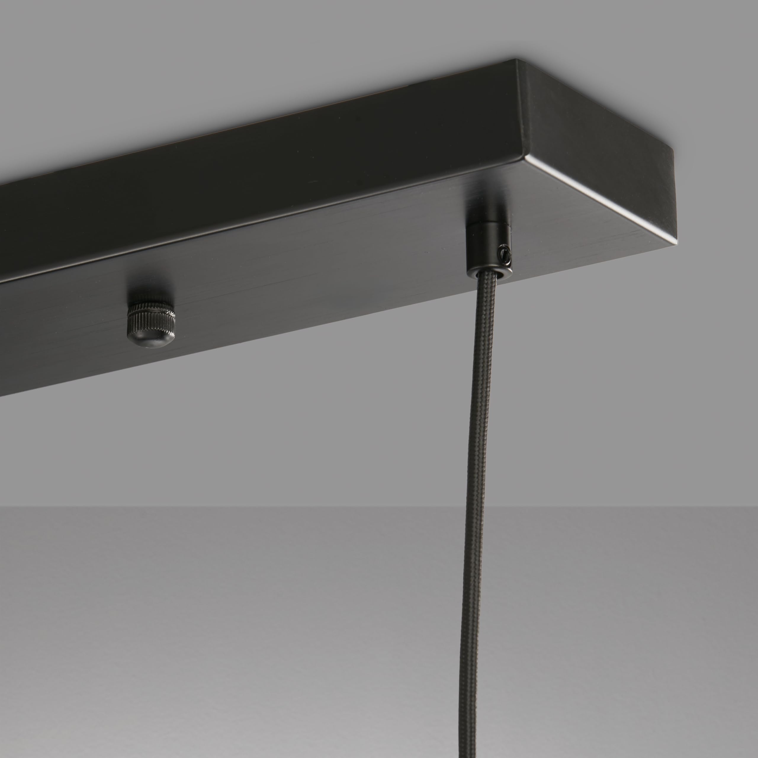Trio Leuchten Pendelleuchte Robin 310600432, Metall Schwarz matt, Glas rauchfarbig, exkl. 4x E27, Schwarz Matt/Rauchfarbig